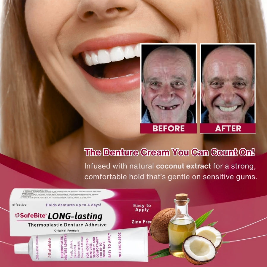 SafeBite™ | Denture Adhesive Cream
