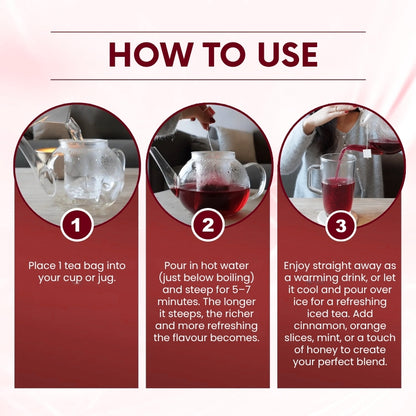 HibiPure™ | Organic Hibiscus Tea Bags
